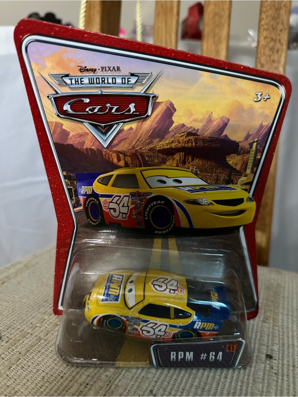 Mattel Cars RPM #64 Yellow & Blue Die-Cast Racer